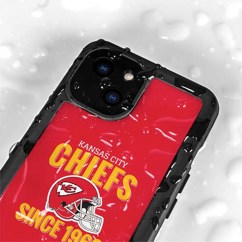 NFL Kansas City Chiefs Helmet iPhone 15 Plus Waterproof Case